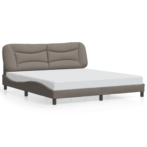 Estrutura de Cama de casal moderno com LED - 180x200 cm tecido