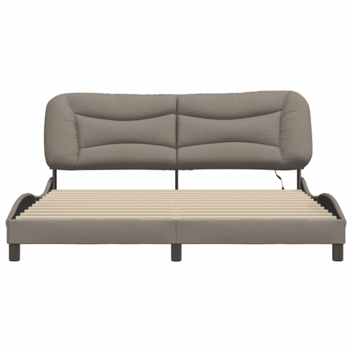 Estrutura de Cama de casal moderno com LED - 180x200 cm tecido