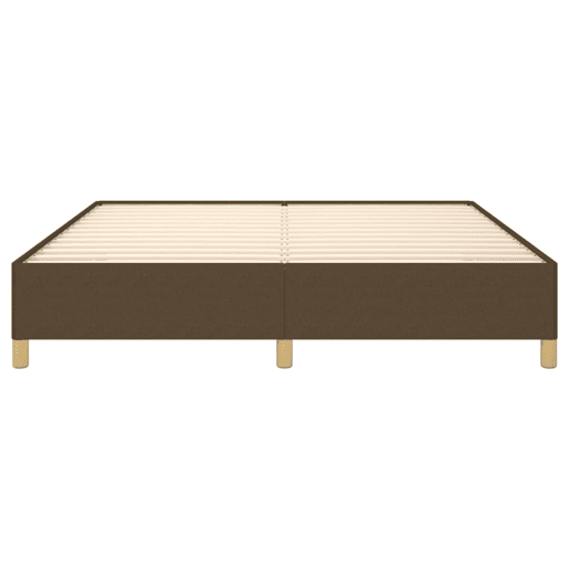 Estrutura de Cama de casal moderno com molas 160x200 cm tecido castanho-escuro Estrutura de Cama de casal moderno com molas 160x200 cm tecido castanho-escuro