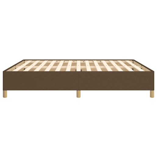Estrutura de Cama de casal moderno com molas 160x200 cm tecido castanho-escuro Estrutura de Cama de casal moderno com molas 160x200 cm tecido castanho-escuro