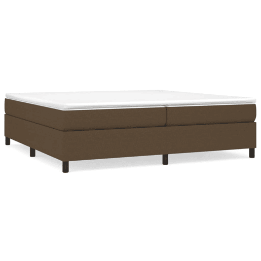 Estrutura de Cama de casal moderno com molas 200x200 cm tecido castanho-escuro