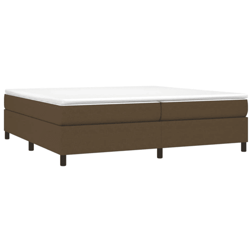 Estrutura de Cama de casal moderno com molas 200x200 cm tecido castanho-escuro