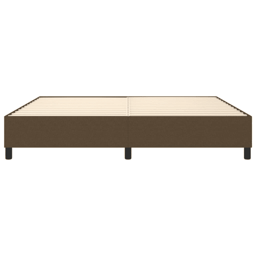 Estrutura de Cama de casal moderno com molas 200x200 cm tecido castanho-escuro