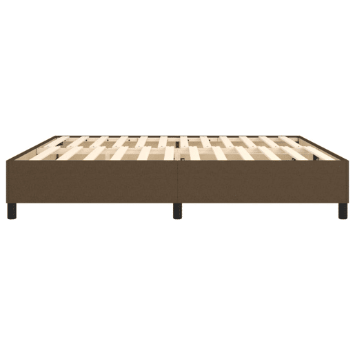 Estrutura de Cama de casal moderno com molas 200x200 cm tecido castanho-escuro
