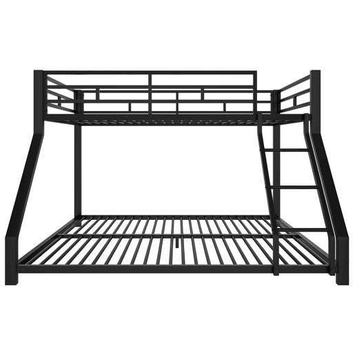 Cama beliche, 90200 cm + 140200 cm - com grade, escada, certificado EN747, sem colchão - Preto Cama beliche, 90200 cm + 140200 cm - com grade, escada, certificado EN747, sem colchão - Preto