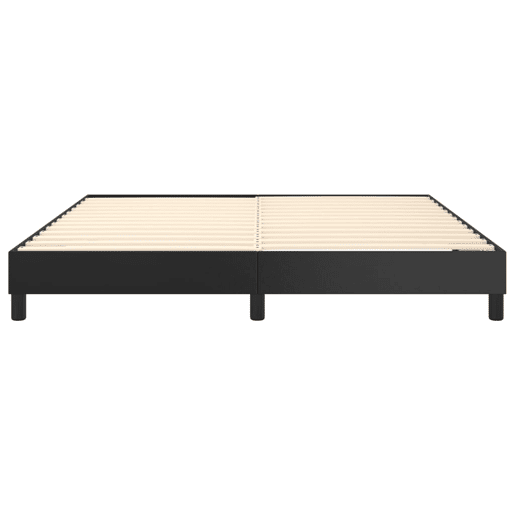Estrutura de Cama de casal moderno com molas 180x200 cm couro artificial preto