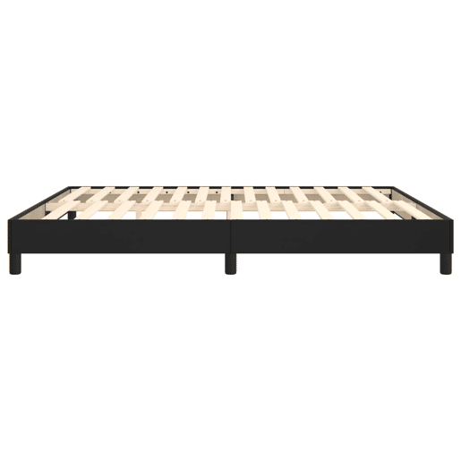 Estrutura de Cama de casal moderno com molas 180x200 cm couro artificial preto