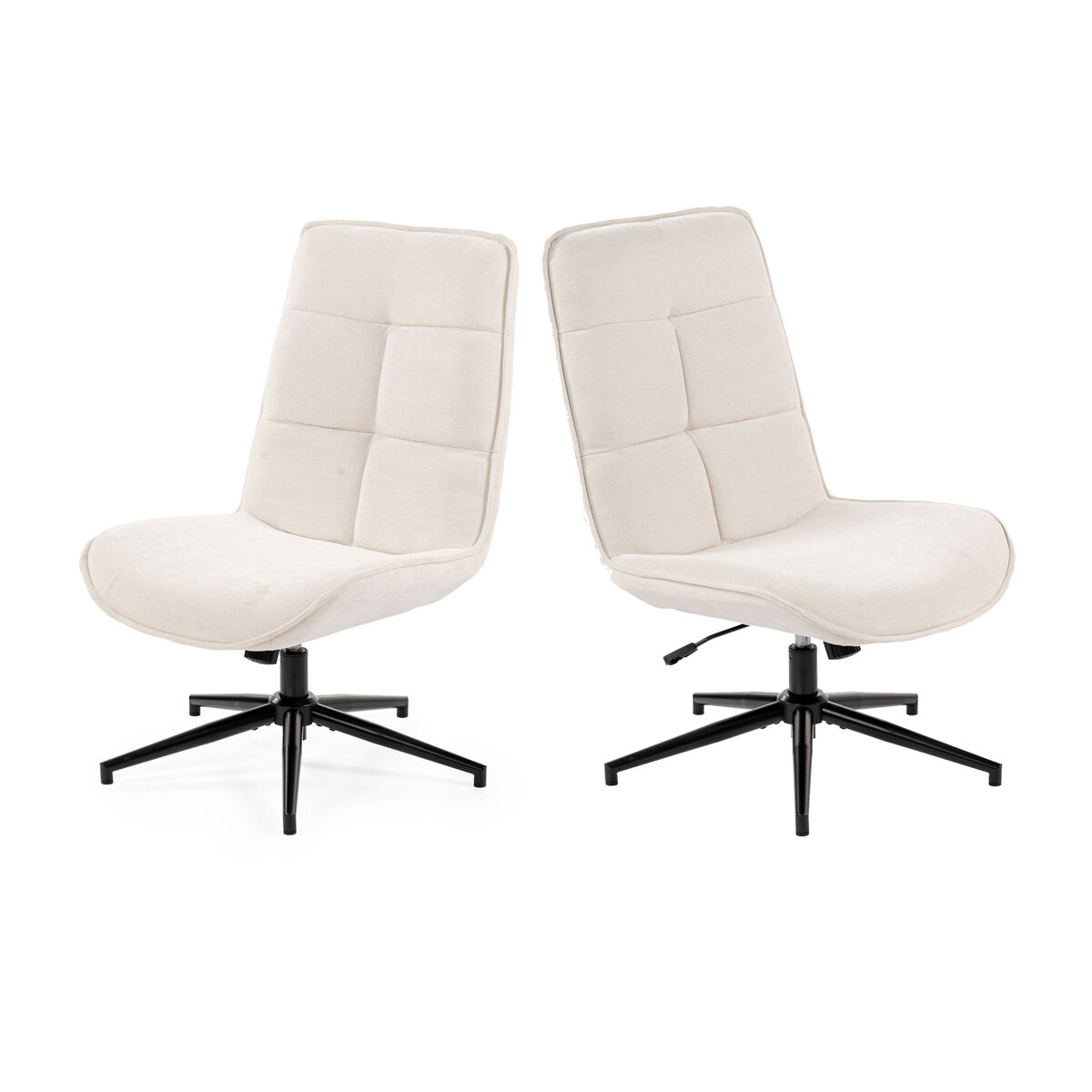 MEUBLES COSY 2 Sillas Relax Giratoria Tapizada Ergonómica
