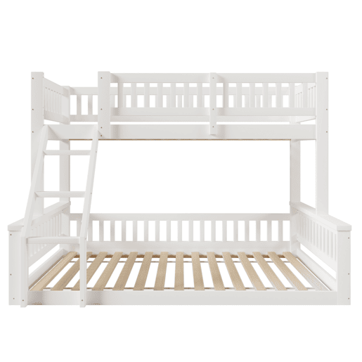 Beliche 90x200cm+140x200cm - Escada, Corrimãos, Estilo simples - Branco