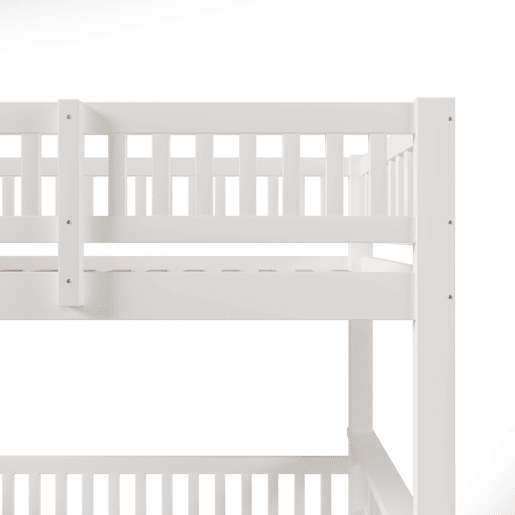 Beliche 90x200cm+140x200cm - Escada, Corrimãos, Estilo simples - Branco