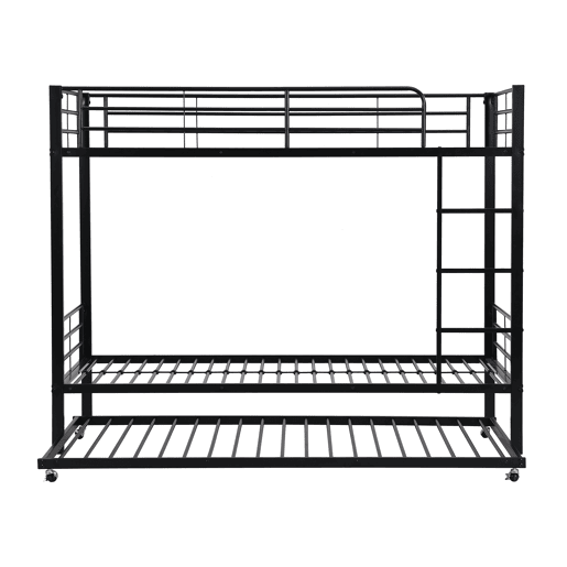 Beliche em ferro forjado 90x200 cm - com cama com gavetão 90x190 cm - Preto