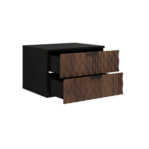 Móvel sob o lavatório 60 cm plano de lavatório Nevia madeira e preto