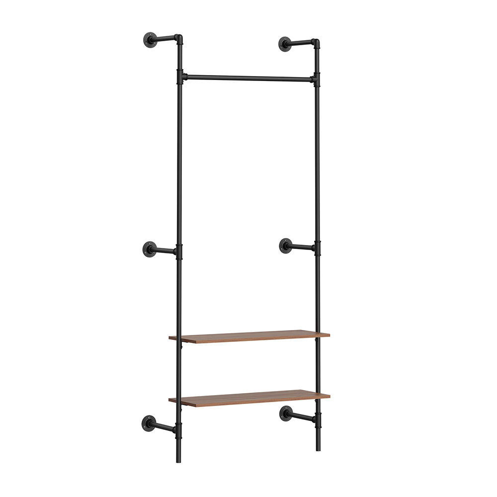 SoBuy Perchero de pared con estantes KLS20-SCH