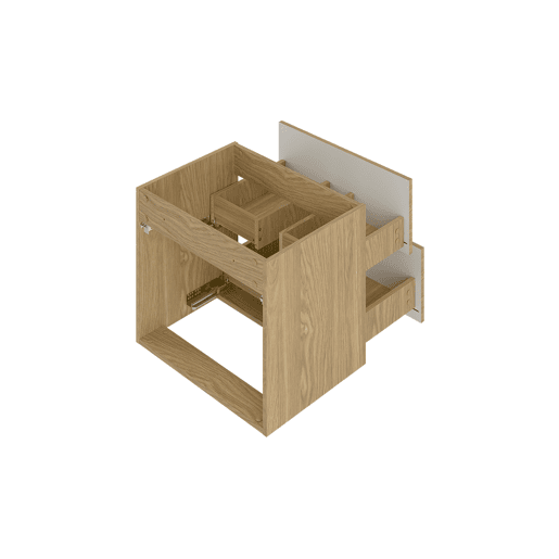Conjunto móvel lavatório duplo 120cm e coluna Viggo Madeira