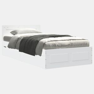 Estrutura De Cama Dupla c cabeceira - 100x200 cm branco