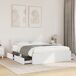 Estructura de cama individual para adultos 123x203 Estructura de cama individual para adultos 123x203 Blanco
