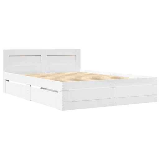 Estrutura De Cama Dupla para adultos c cabeceira - 120x200 cm branco
