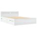 Estructura de cama individual para adultos 123x203 Estructura de cama individual para adultos 123x203 Blanco