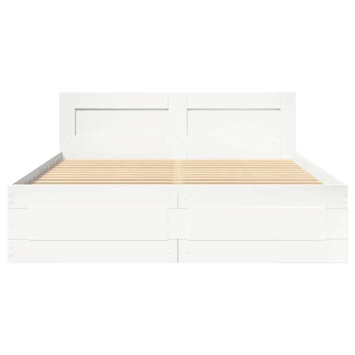 Estrutura De Cama Dupla para adultos c cabeceira - 120x200 cm branco