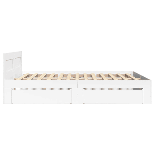 Estrutura De Cama Dupla para adultos c cabeceira - 120x200 cm branco