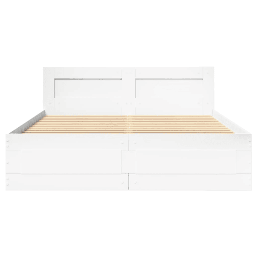 Estrutura De Cama Dupla para adultos c cabeceira - 140x190 cm branco