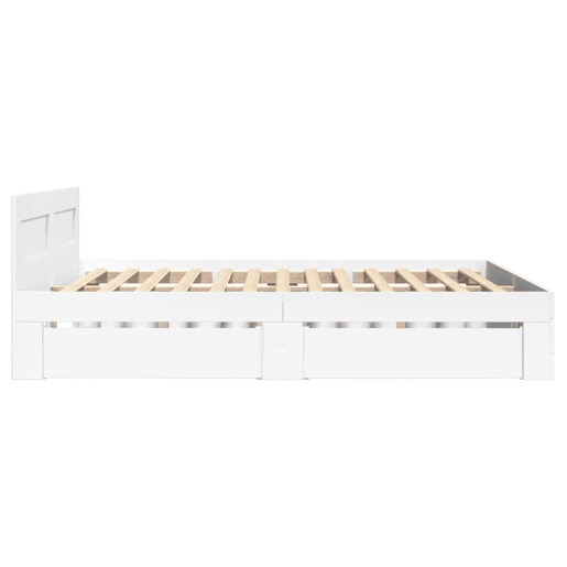Estrutura De Cama Dupla para adultos c cabeceira - 140x190 cm branco