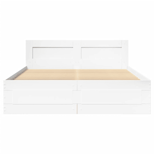 Estrutura De Cama Dupla para adultos c cabeceira - 140x200 cm branco