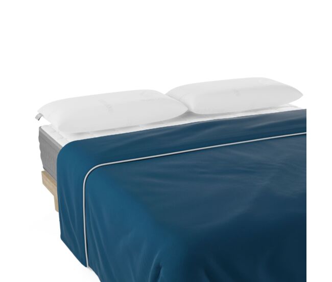 Funda de edredón azul 100% algodón 180 hilos, suave, transpirable, lavable a 30ºc