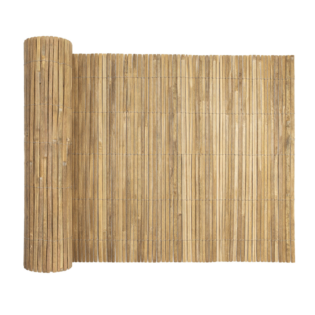 Valla natural cañizo de bambú partido para ocultación y decoración de ambientes. (1,5x3 metros)