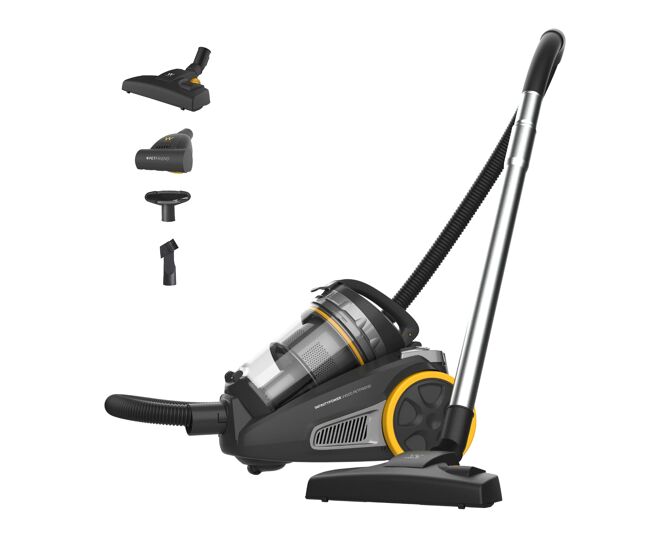 Aspirador trineo infinitypower v4500 newlux negro con cepillo rotativo de animales, depósito 3l xxl