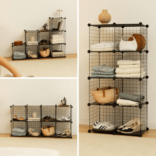 Estante Modular Titan C9 Newlux 31,5x94,5x94,5 cm metálica u2013 9 cubos Negro Estante Modular Titan C9 Newlux 31,5x94,5x94,5 cm metálica u2013 9 cubos Negro