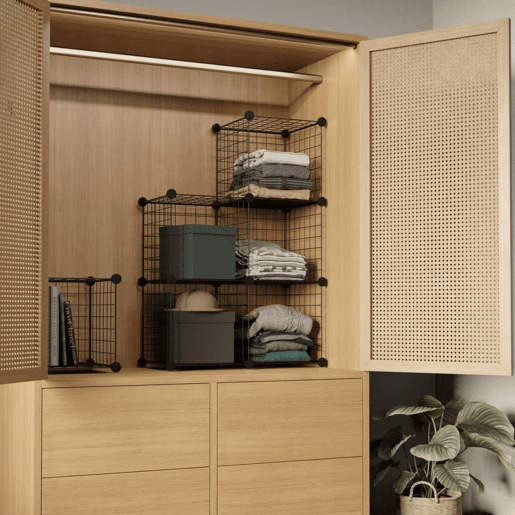 Estante Modular Titan C9 Newlux 31,5x94,5x94,5 cm metálica u2013 9 cubos Negro Estante Modular Titan C9 Newlux 31,5x94,5x94,5 cm metálica u2013 9 cubos Negro