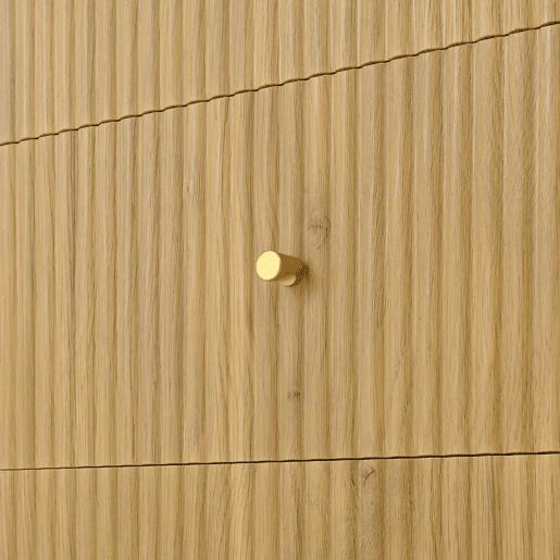 Aparador moderno - gavetas, prateleiras e pés em metal, design versátil para sala de estar com acabamento efeito madeira Aparador moderno - gavetas, prateleiras e pés em metal, design versátil para sala de estar com acabamento efeito madeira