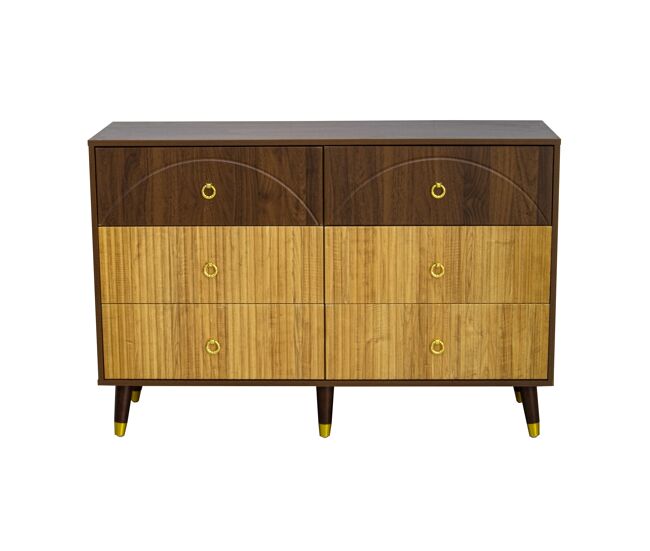 Aparador 120x40x81 cm - mueble de almacenamiento moderno para salón/comedor/entrada - natural