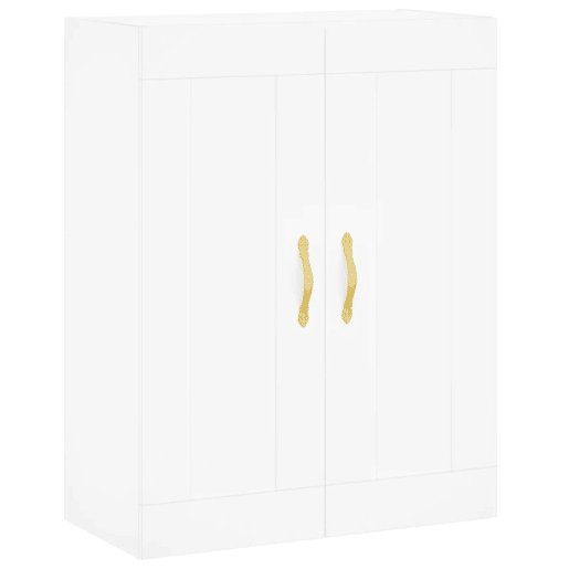 Armário alto - Bufete - Móvel de apoio 69,5x34x180 cm derivados de madeira branco pt737