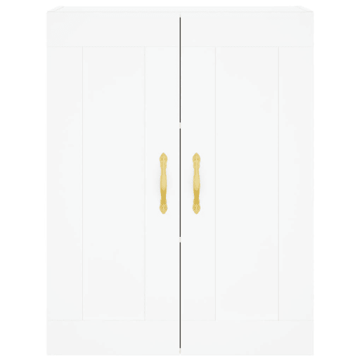 Armário alto - Bufete - Móvel de apoio 69,5x34x180 cm derivados de madeira branco pt737