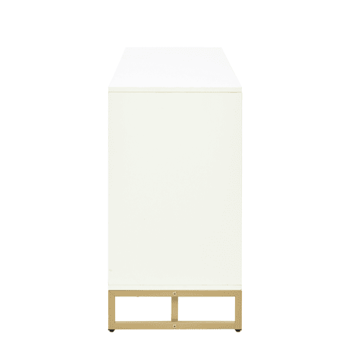 Aparador com 2 portas e 3 gavetas - elegante com padrĂ£o em espiga - Branco Aparador com 2 portas e 3 gavetas - elegante com padrĂ£o em espiga - Branco