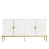 Aparador moderno 162x40x80 cm - Com arrumação, para sala de estarsala de jantarentrada - Branco