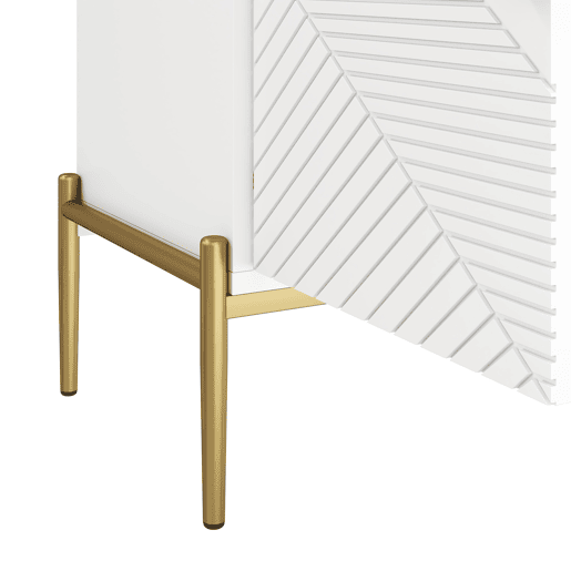 Aparador moderno 162x40x80 cm - Com arrumação, para sala de estarsala de jantarentrada - Branco