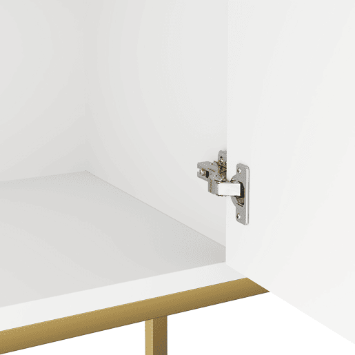 Aparador moderno 162x40x80 cm - Com arrumação, para sala de estarsala de jantarentrada - Branco