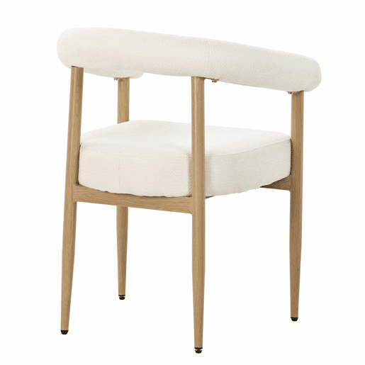 Cadeiras de jantar + 2 unidades - estofamento confortável, design moderno, estrutura metálica resistente, para cozinha e sala de estar - branco