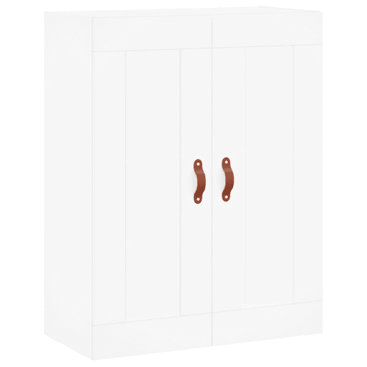 Armário alto - Bufete - Móvel de apoio 69,5x34x180 cm derivados de madeira branco pt733