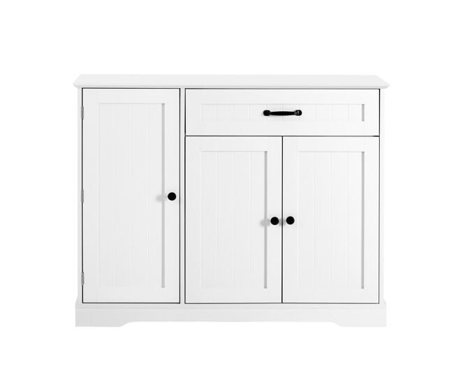 Aparador 3 puertas 1 cajón - moderno y elegante - blanco