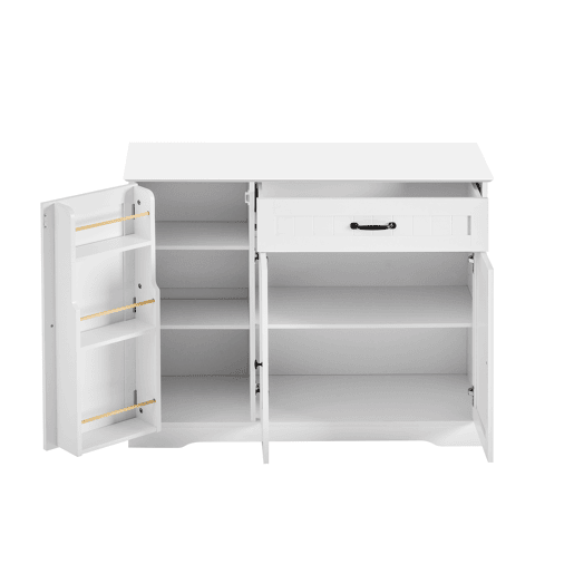 Aparador com 3 portas e 1 gaveta - moderno e elegante - branco