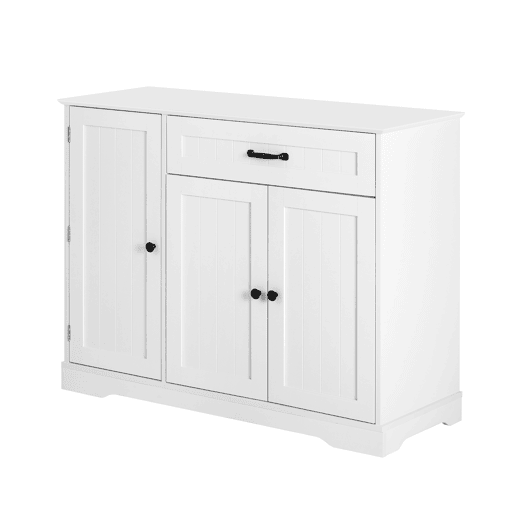 Aparador com 3 portas e 1 gaveta - moderno e elegante - branco
