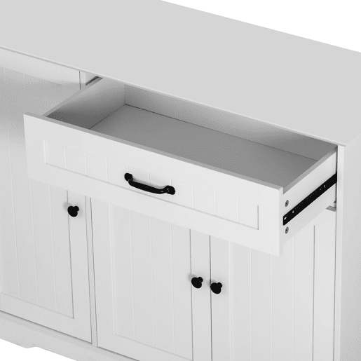 Aparador com 3 portas e 1 gaveta - moderno e elegante - branco