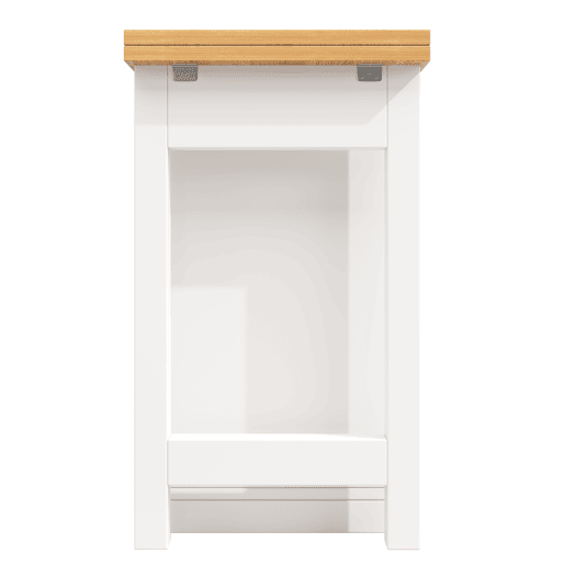 Mesa de bar extensível 120-180 cm - Com função de rotação de 360° e arrumação - Branca