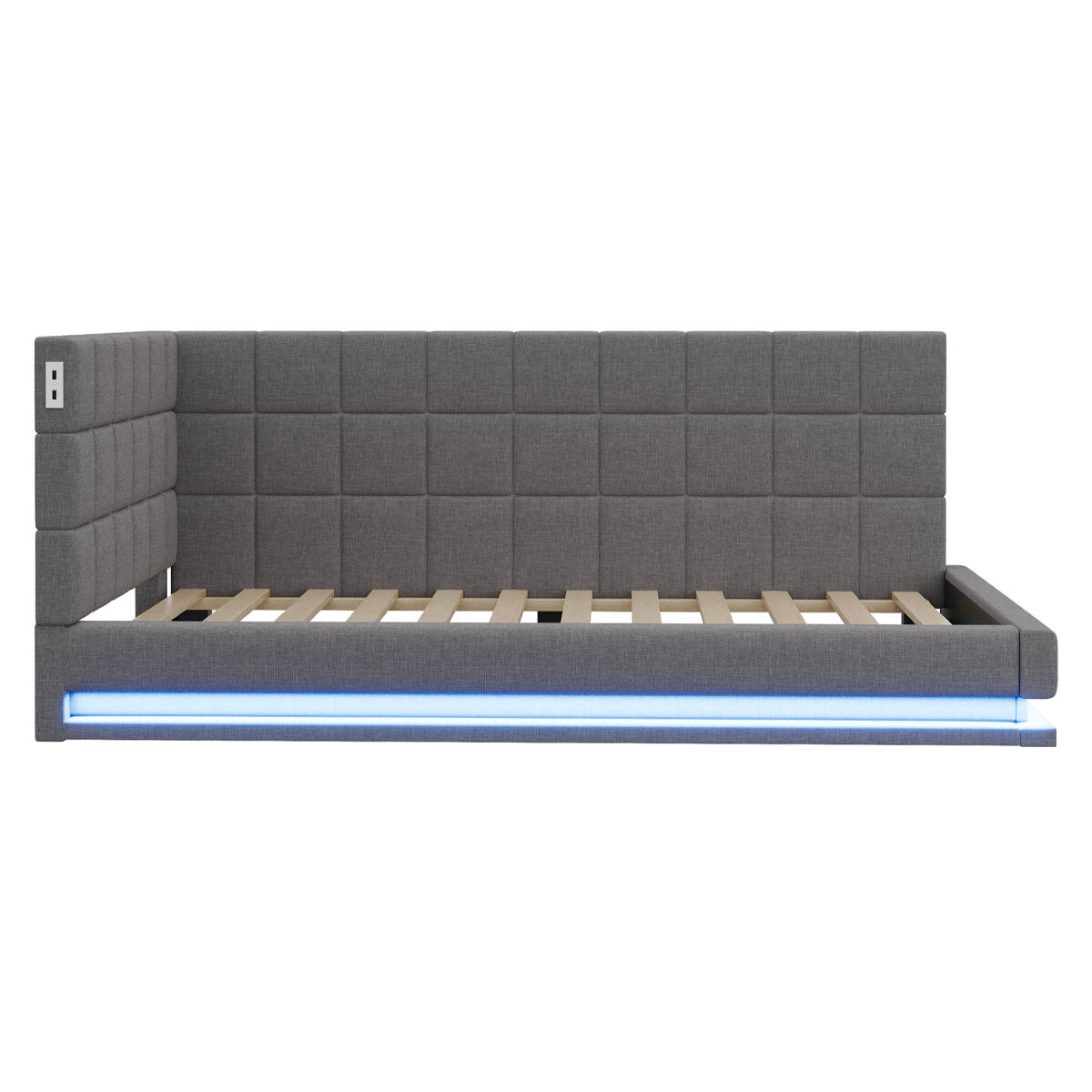 Camas individuales 206x97 Gris