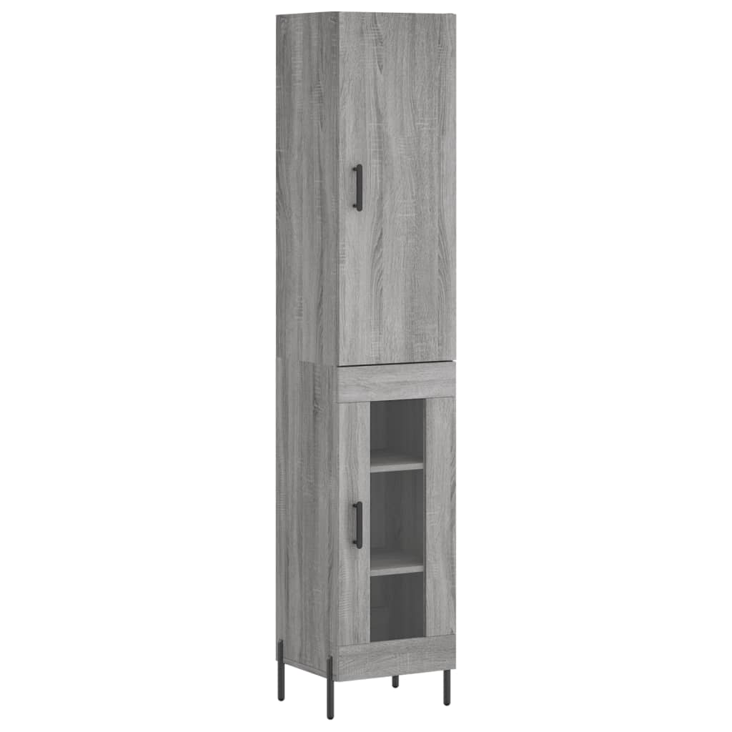 Aparador - Mueble de almacenamiento 34 Roble/ Gris