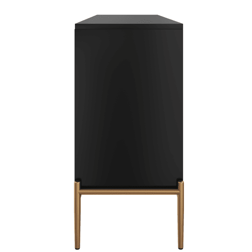 Aparador moderno 162x40x80 cm - Móvel com arrumação - Preto